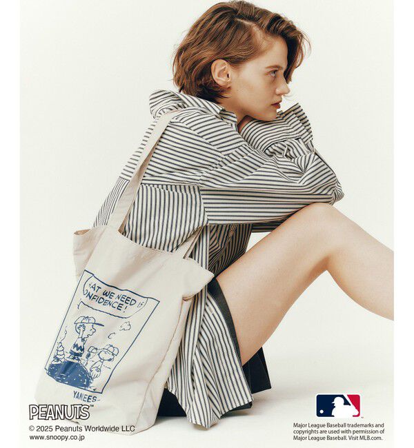 Rope&rsquo;Picnic「【PEANUTS&times;MLB COLLECTION by ROPE' PICNIC】オーバーサイズシャツ」|シャツ・ブラウス|