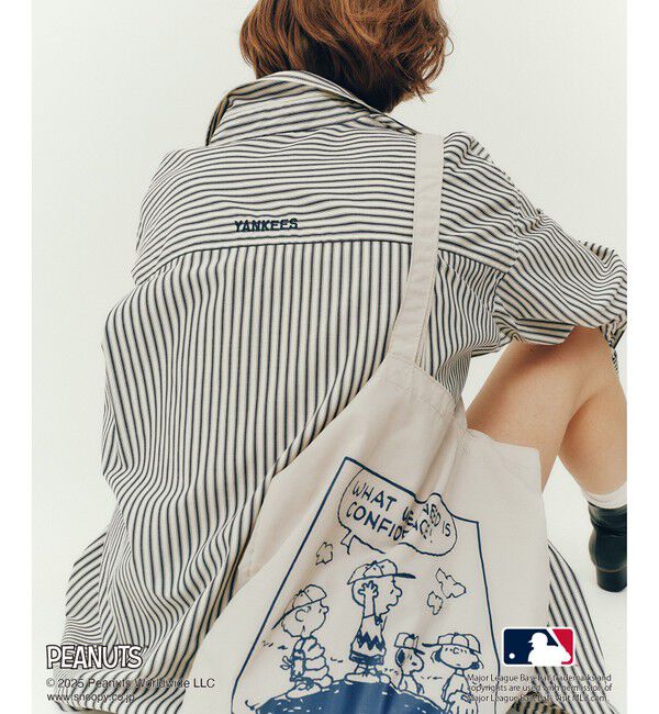Rope&rsquo;Picnic「【PEANUTS&times;MLB COLLECTION by ROPE' PICNIC】オーバーサイズシャツ」|シャツ・ブラウス|