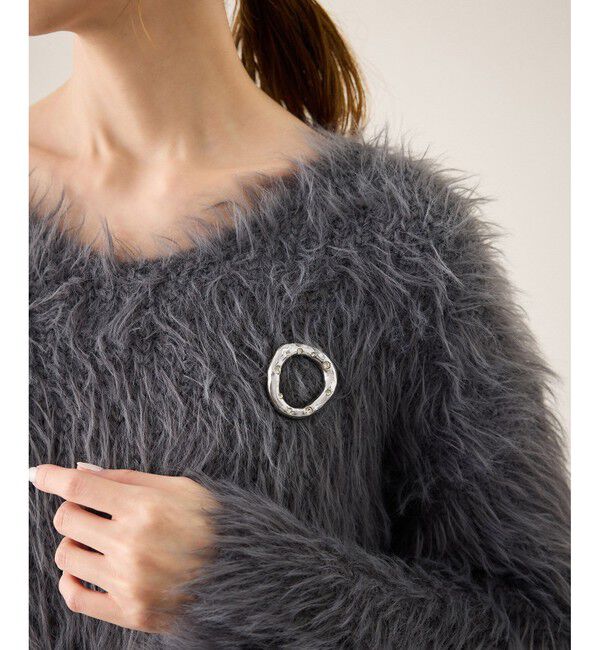 ROPE PICNIC PASSAGE「変形ラウンドブローチ」|ブローチ・コサージュ|シルバー(93)