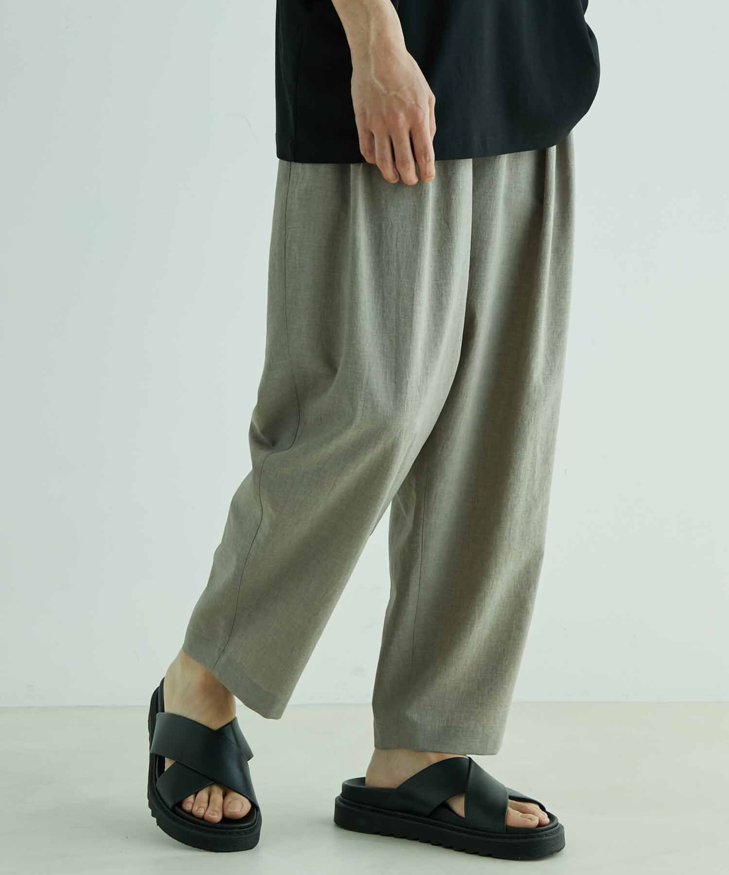 ADAM ET ROPE'「接触冷感 ワイド テーパード アンクルパンツ/イージーケア/吸水速乾」|その他|