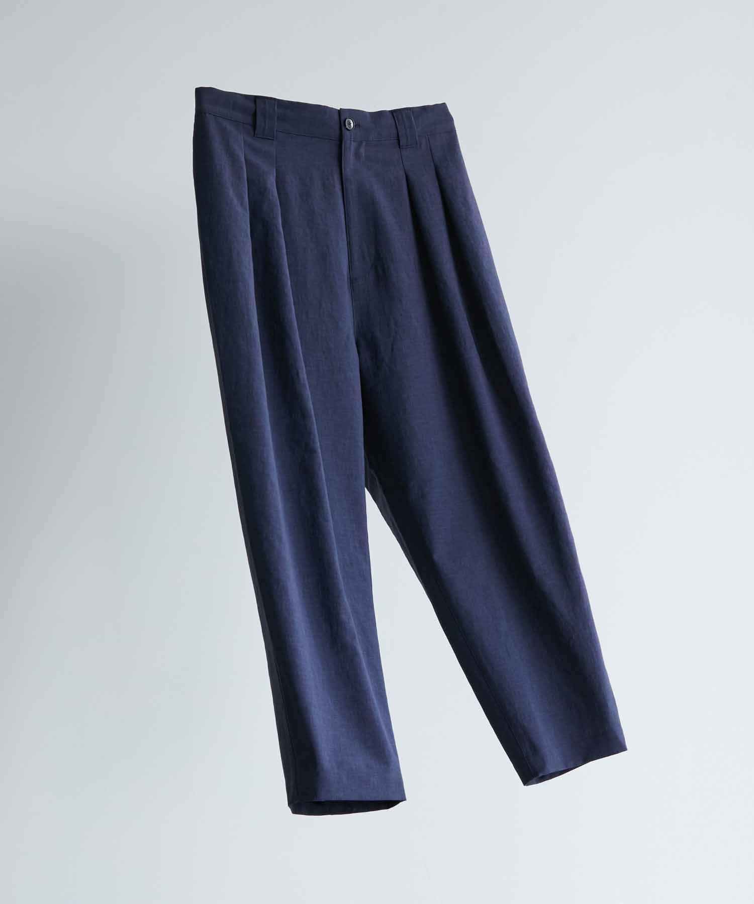 ADAM ET ROPE'「接触冷感 ワイド テーパード アンクルパンツ/イージーケア/吸水速乾」|その他|ネイビー系(41)