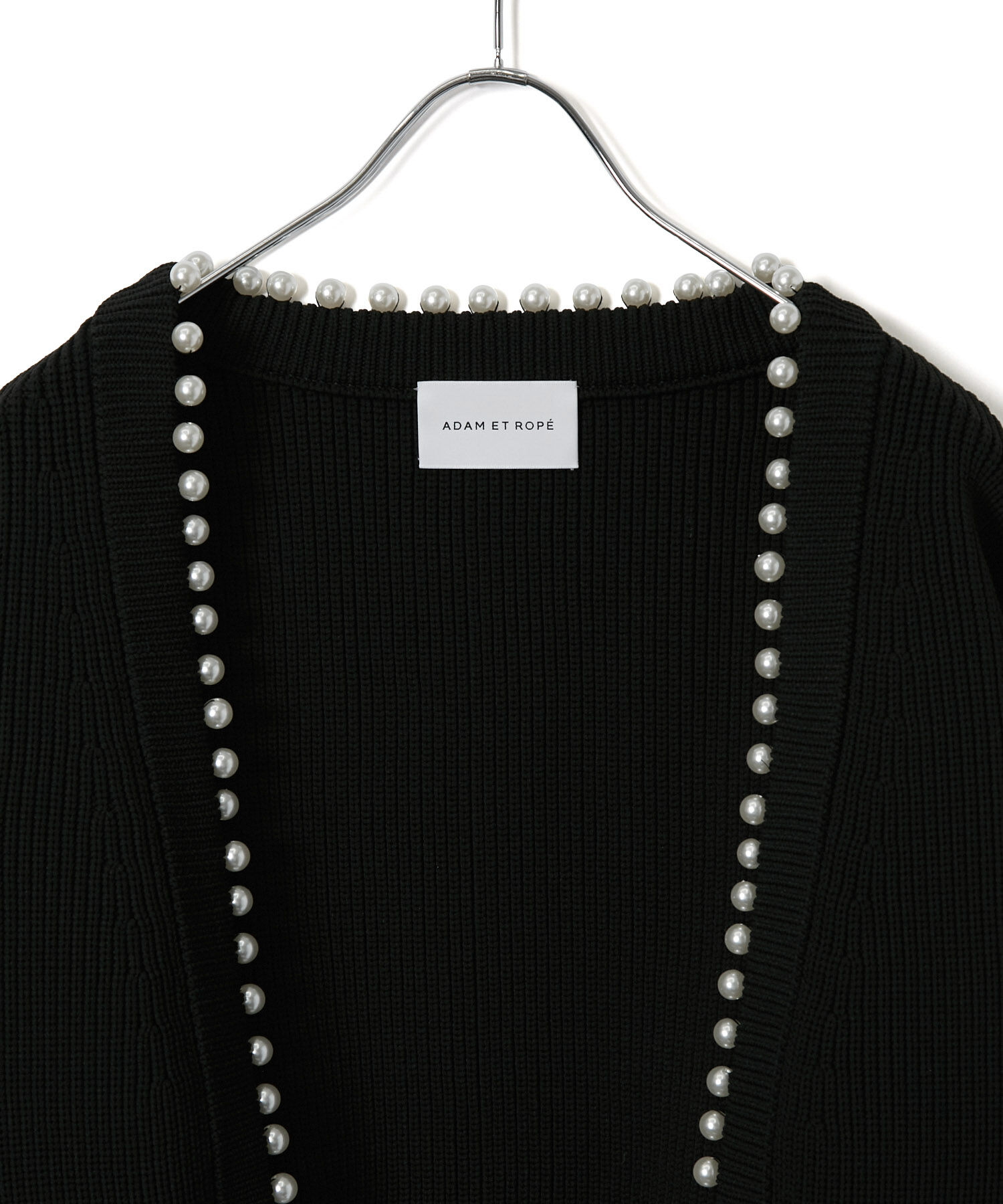 ADAM ET ROPE'「〈追加〉【サステナブル】パール付きカーディガン」|カーディガン|