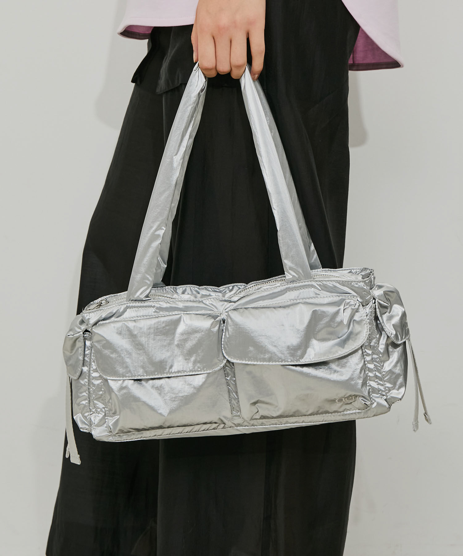 ADAM ET ROPE'「【サステナブル・WEB限定】フラップポケットスクエアートート」|トートバッグ|シルバー(93)