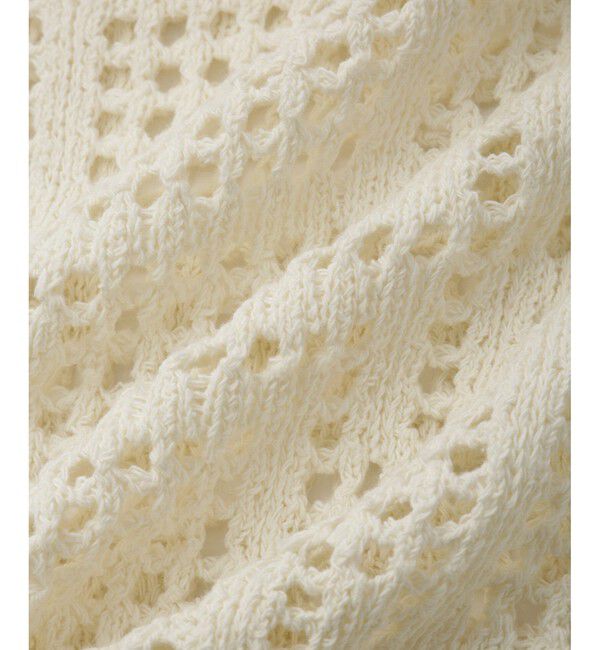 ADAM ET ROPE'「【サステナブル】クロシェライクカーディガン」|カーディガン|