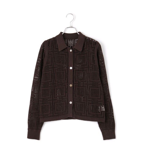 ADAM ET ROPE'「【サステナブル】クロシェライクカーディガン」|カーディガン|