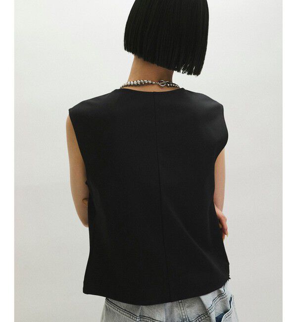 ADAM ET ROPE'「【WEB限定】ラッフルコンビスリーブレストップス」|Tシャツ・カットソー|