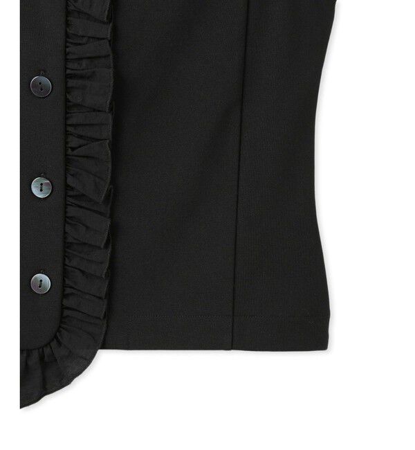 ADAM ET ROPE'「【WEB限定】ラッフルコンビスリーブレストップス」|Tシャツ・カットソー|