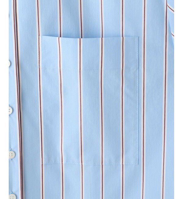 ADAM ET ROPE'「【サステナブル】バウンスカフステントラインシャツ」|シャツ・ブラウス|