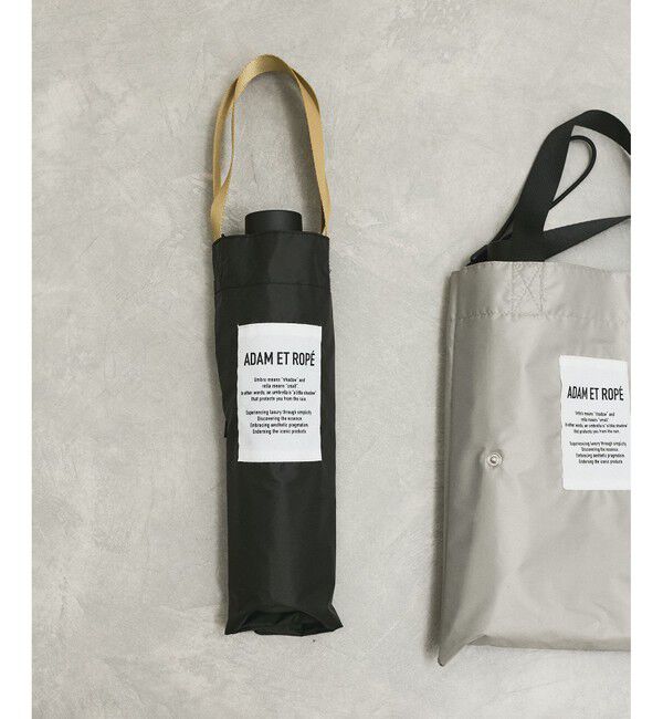 ADAM ET ROPE'「トート付き折り畳み傘」|傘|ブラック(01)