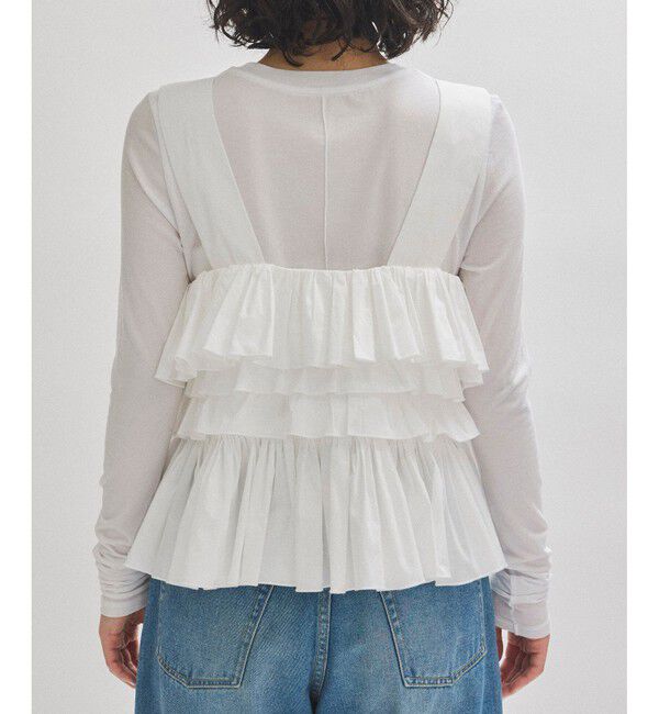 ADAM ET ROPE'「フリルベストセットロンT」|ベスト・ジレ|