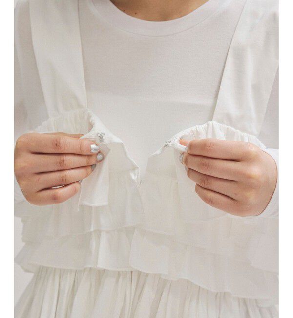 ADAM ET ROPE'「フリルベストセットロンT」|ベスト・ジレ|