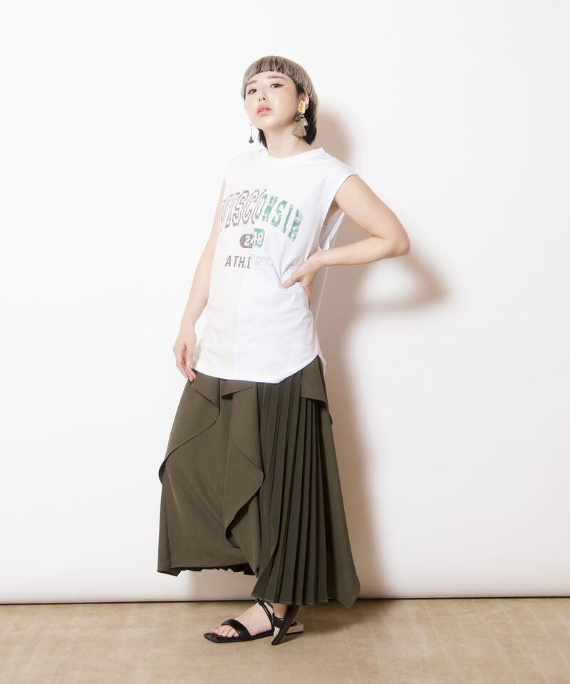  「切替プリントタンクトップ」|Tシャツ・カットソー|