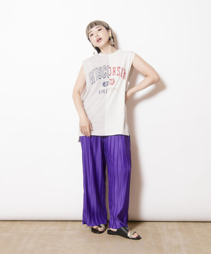  「切替プリントタンクトップ」|Tシャツ・カットソー|