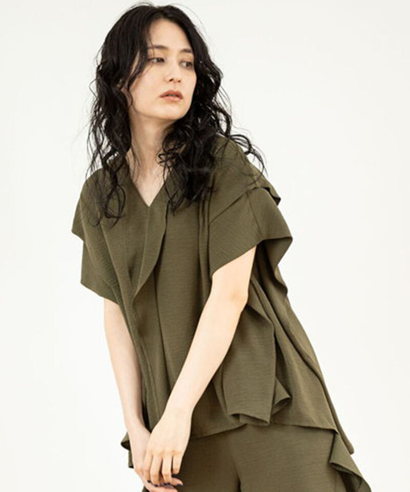  「タックボリュームブラウス」|シャツ・ブラウス|KHAKI