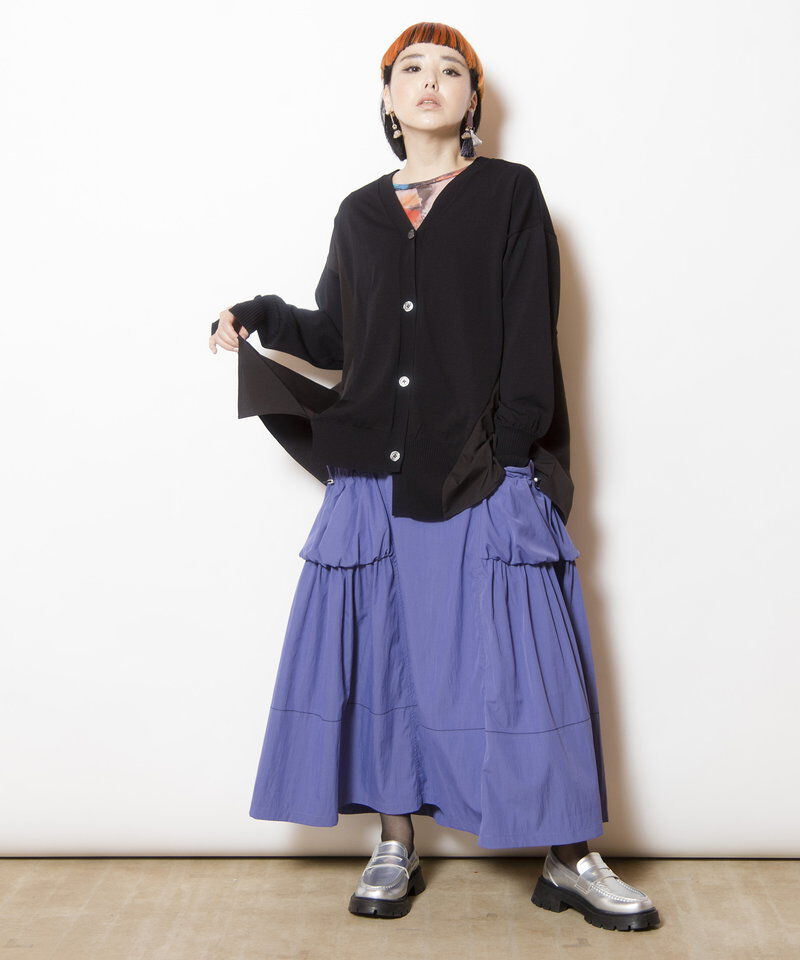  「ギャザーポケットフレアースカート」|スカート|