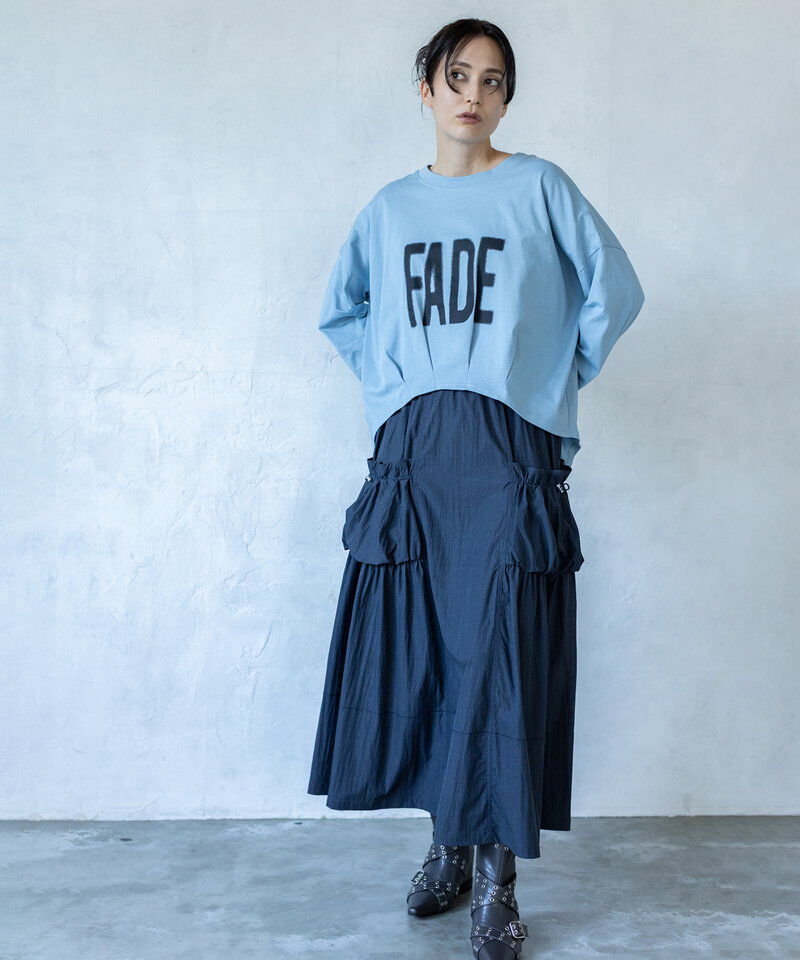  「ギャザーポケットフレアースカート」|スカート|