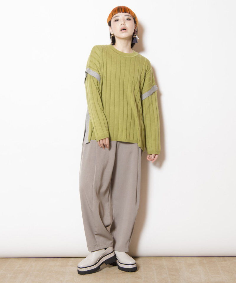  「ワイドリブニットプルオーバー」|ニット・セーター|