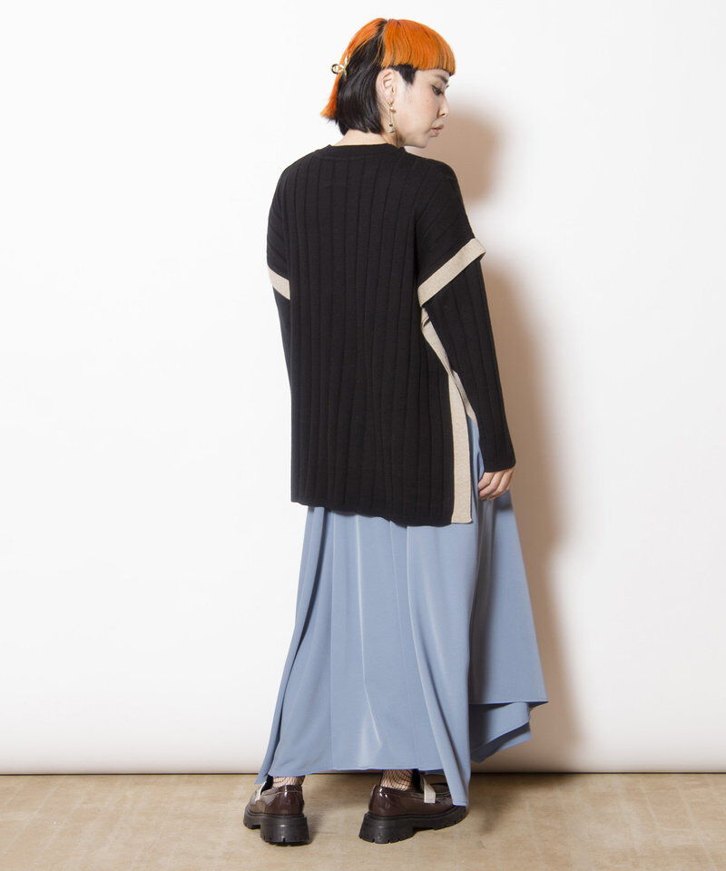  「ワイドリブニットプルオーバー」|ニット・セーター|