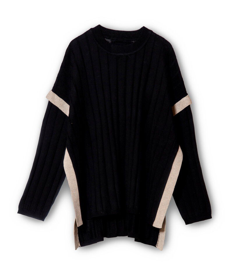  「ワイドリブニットプルオーバー」|ニット・セーター|