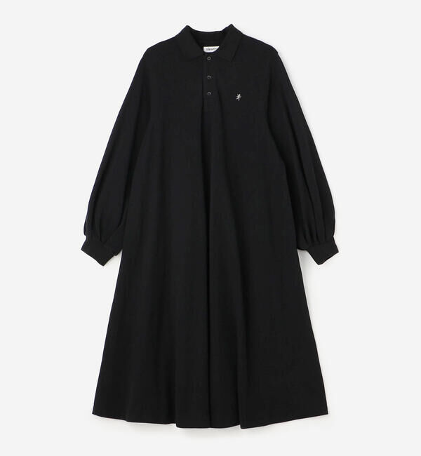 GYMPHLEX「Gymphlex | 鹿の子 ポロワンピース WOMEN」|ワンピース|BLACK