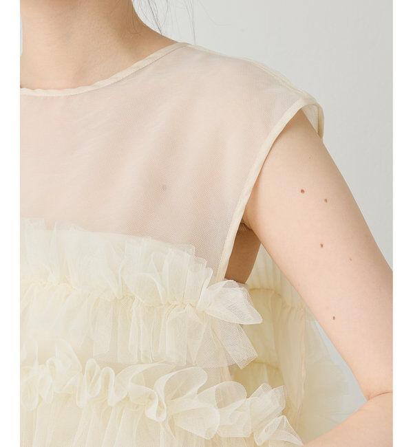  「【THE PAUSE】チュールフリルブラウス」|シャツ・ブラウス|