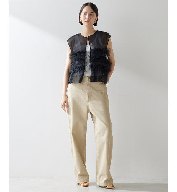  「【THE PAUSE】チュールフリルブラウス」|シャツ・ブラウス|