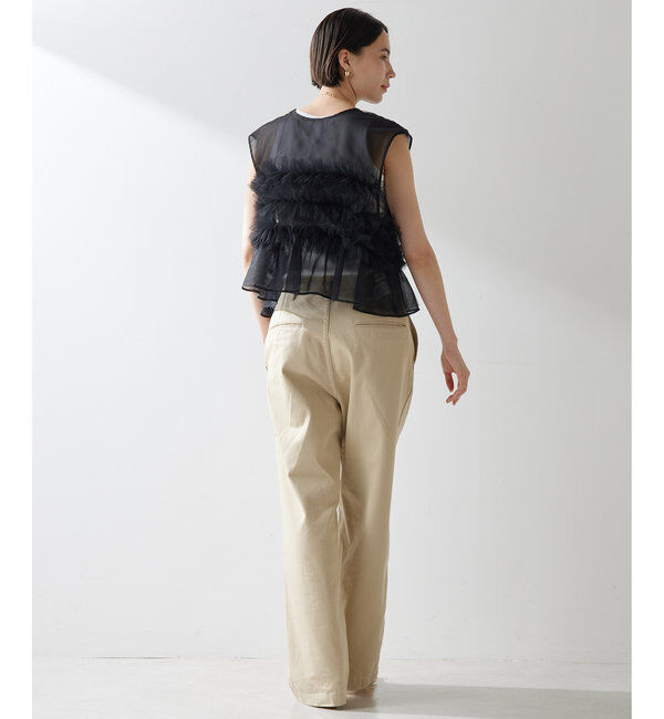  「【THE PAUSE】チュールフリルブラウス」|シャツ・ブラウス|