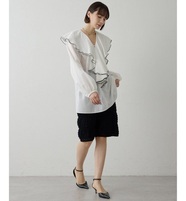  「ハンドクロシェハーフパンツ」|チノ|