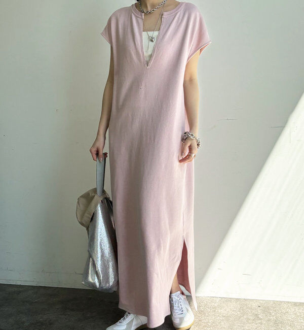  「【SAKURA 企画】【一部WEB限定カラー】深Vスウェットワンピース」|ワンピース|