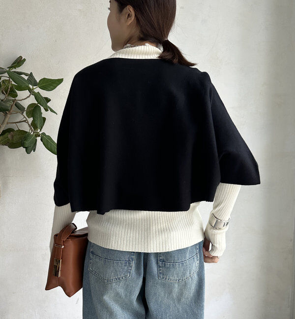  「【WEB限定】ケープアンサンブルニットトップス」|ニット・セーター|