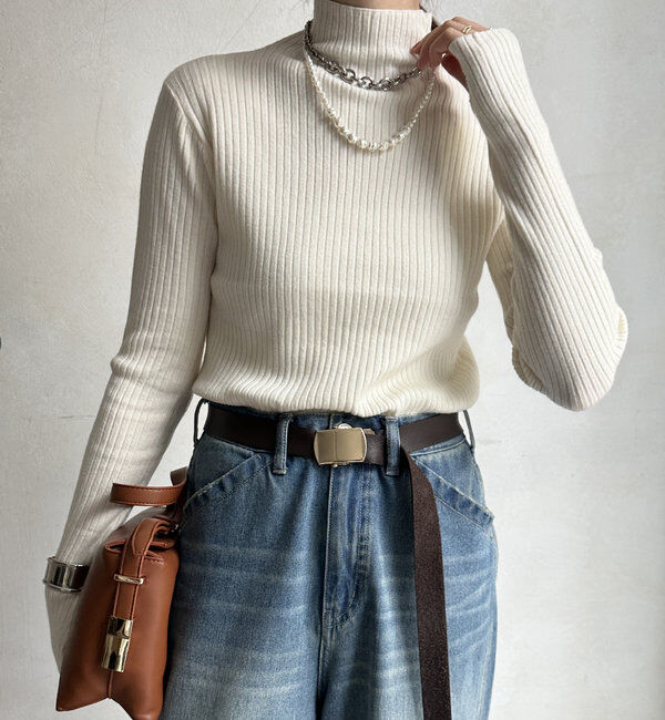  「【WEB限定】ケープアンサンブルニットトップス」|ニット・セーター|