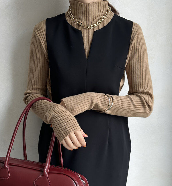  「【WEB限定】ケープアンサンブルニットトップス」|ニット・セーター|