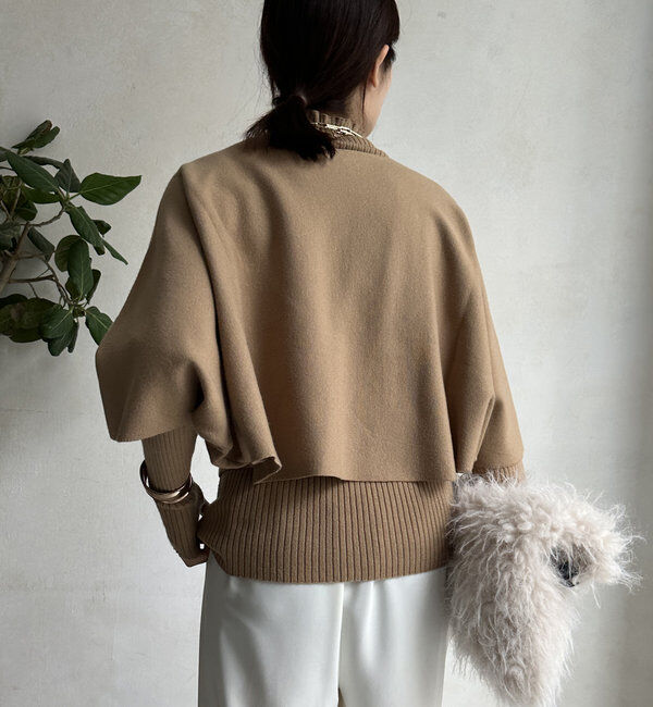  「【WEB限定】ケープアンサンブルニットトップス」|ニット・セーター|