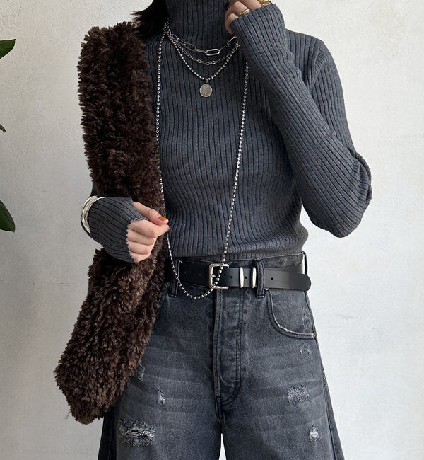  「【WEB限定】ケープアンサンブルニットトップス」|ニット・セーター|