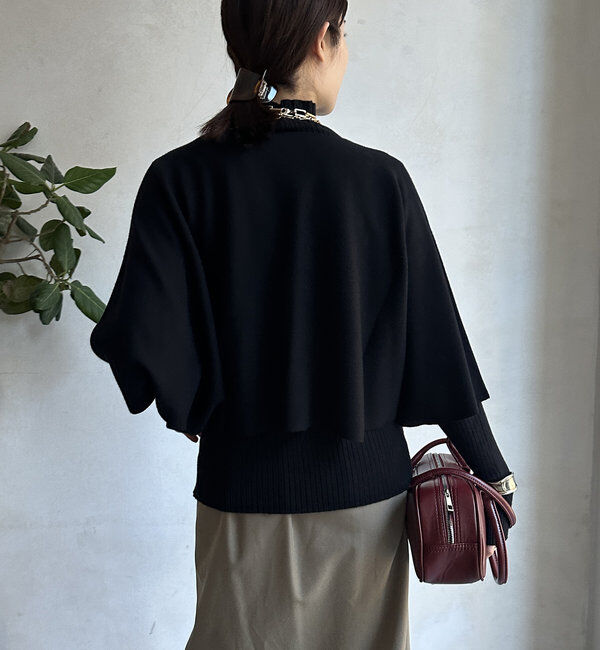  「【WEB限定】ケープアンサンブルニットトップス」|ニット・セーター|