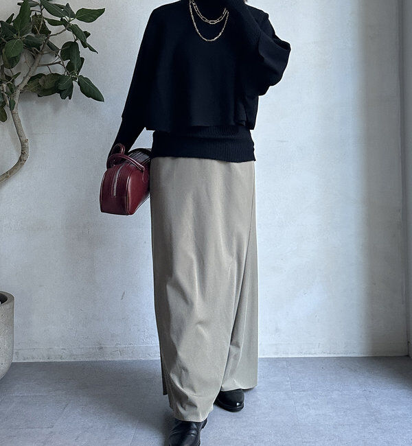  「【WEB限定】ケープアンサンブルニットトップス」|ニット・セーター|