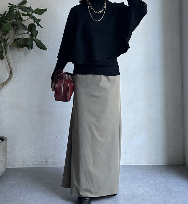  「【WEB限定】ケープアンサンブルニットトップス」|ニット・セーター|