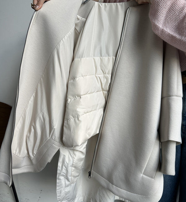  「【WEB限定】ダンボールニット切替ダウンコート」|その他|