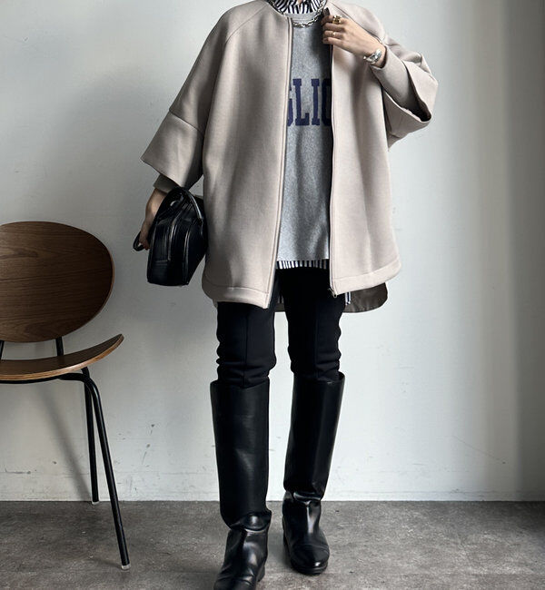  「【WEB限定】ダンボールニット切替ダウンコート」|その他|