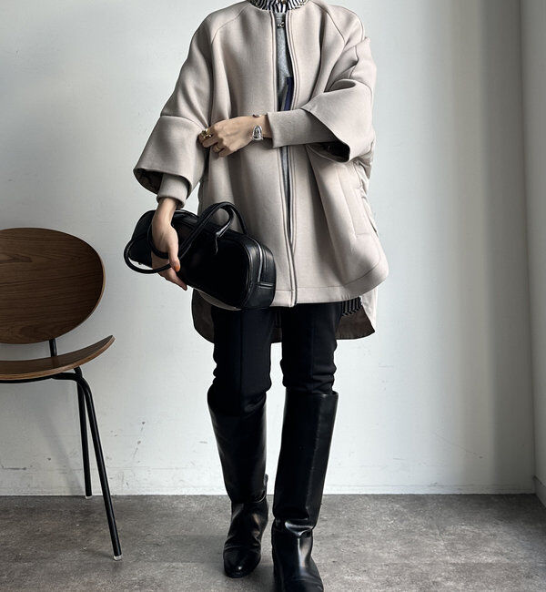  「【WEB限定】ダンボールニット切替ダウンコート」|その他|