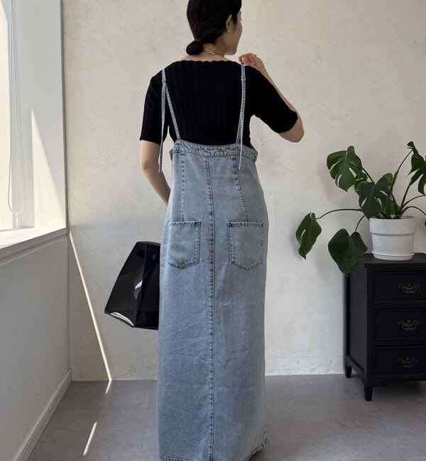  「【WEB限定】ワイドリブハーフスリーブニット」|ニット・セーター|