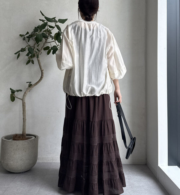  「シアー裾ドロストブルゾン」|ブルゾン・スタジャン|