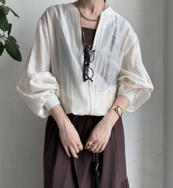  「シアー裾ドロストブルゾン」|ブルゾン・スタジャン|