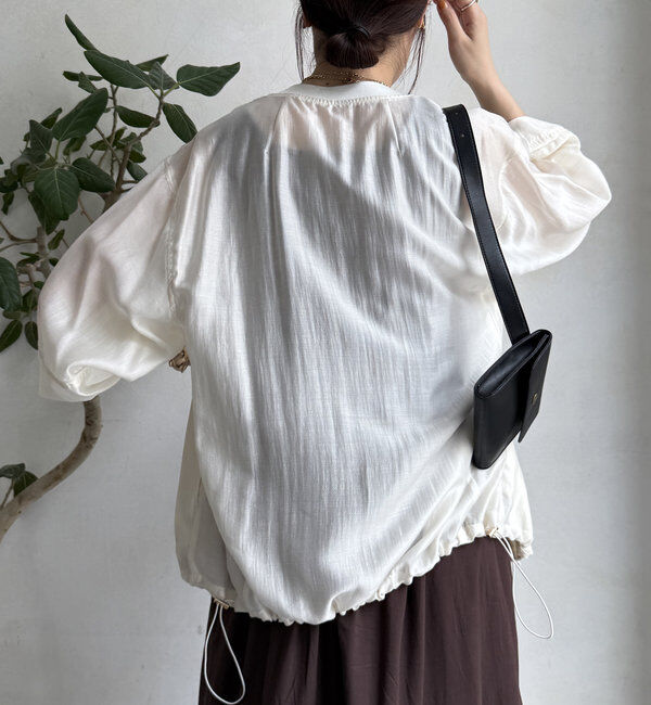  「シアー裾ドロストブルゾン」|ブルゾン・スタジャン|