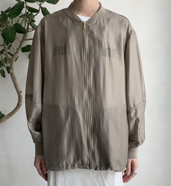  「シアー裾ドロストブルゾン」|ブルゾン・スタジャン|