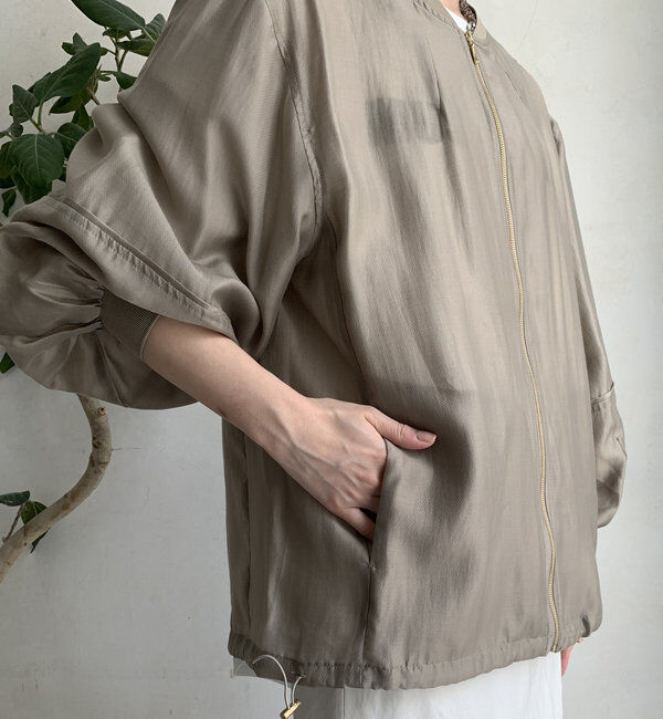  「シアー裾ドロストブルゾン」|ブルゾン・スタジャン|