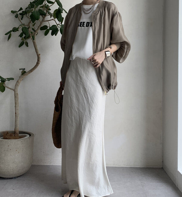  「シアー裾ドロストブルゾン」|ブルゾン・スタジャン|