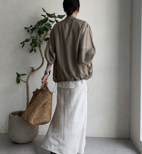  「シアー裾ドロストブルゾン」|ブルゾン・スタジャン|