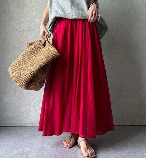  「【WEB限定】コットンフレアスカート」|スカート|