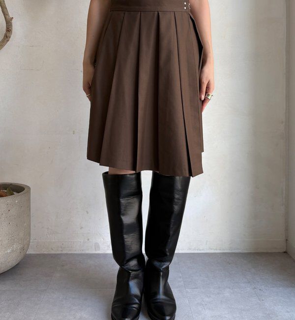  「ミドル丈プリーツスカート」|スカート|
